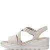 RIEKER WOMENS WEDGE SANDAL - BEIGE