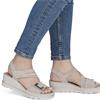 RIEKER WOMENS WEDGE SANDAL - BEIGE
