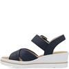 RIEKER WOMENS WEDGE STRAP SANDAL - NAVY
