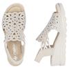 RIEKER WOMENS WEDGE SANDAL - BEIGE