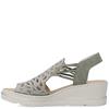 RIEKER WOMENS WEDGE SANDAL - GREEN