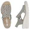 RIEKER WOMENS WEDGE SANDAL - GREEN