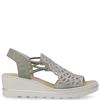 RIEKER WOMENS WEDGE SANDAL - GREEN