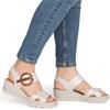 RIEKER WOMENS WEDGE SANDAL - METALLIC