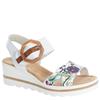 RIEKER WOMENS WEDGE BUCKLE STRAP SANDAL - MULTI