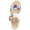 RIEKER WOMENS WEDGE BUCKLE STRAP SANDAL - MULTI