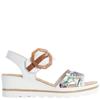 RIEKER WOMENS WEDGE BUCKLE STRAP SANDAL - MULTI