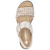 RIEKER WOMENS MID HEEL SANDAL - BEIGE