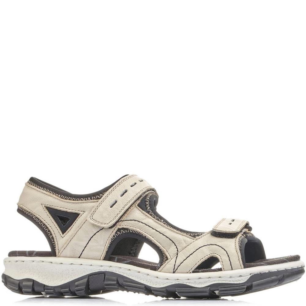 RIEKER WOMENS VELCRO STRAP SANDAL - BEIGE | Paul Byron Shoes | Ireland