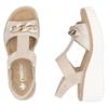 RIEKER WOMENS WEDGE STRAP SANDAL - BEIGE