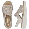 RIEKER WOMENS WEDGE SANDAL - BEIGE