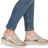 RIEKER WOMENS WEDGE SANDAL - BEIGE