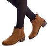 REFRESH WOMENS GUSSET ANKLE BOOT - CAMEL SUEDE