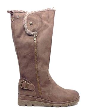 REFRESH WOMENS 2TONE FUR LINED 3/4 BOOT - TAUPE