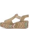 RIEKER WOMENS WEDGE SANDAL - BEIGE