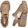 RIEKER WOMENS WEDGE SANDAL - BEIGE