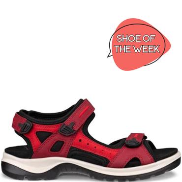 ECCO WOMENS OFF ROAD SANDAL - DARK RUBY