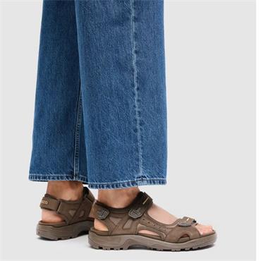 ECCO MENS OFFROAD VELCRO STRAP SANDAL - DARK CLAY