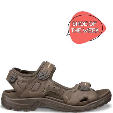 ECCO MENS OFFROAD VELCRO STRAP SANDAL - DARK CLAY