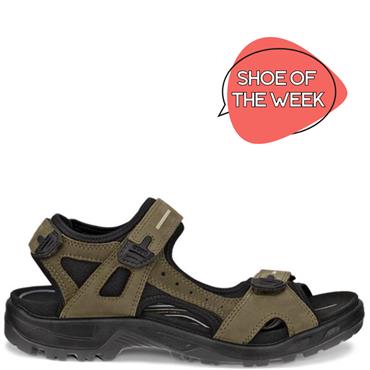 ECCO MENS OFFROAD VELCRO STRAP SANDAL - TARMAC