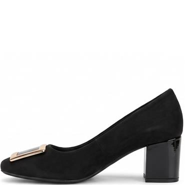 VALENTINO CONTE WOMENS LOW COURT HEEL - BLACK