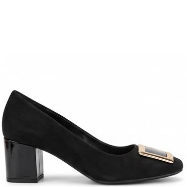 VALENTINO CONTE WOMENS LOW COURT HEEL - BLACK
