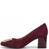 VALENTINO CONTE WOMENS LOW COURT HEEL - WINE
