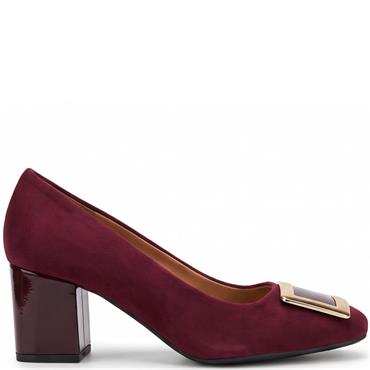 VALENTINO CONTE WOMENS LOW COURT HEEL - WINE