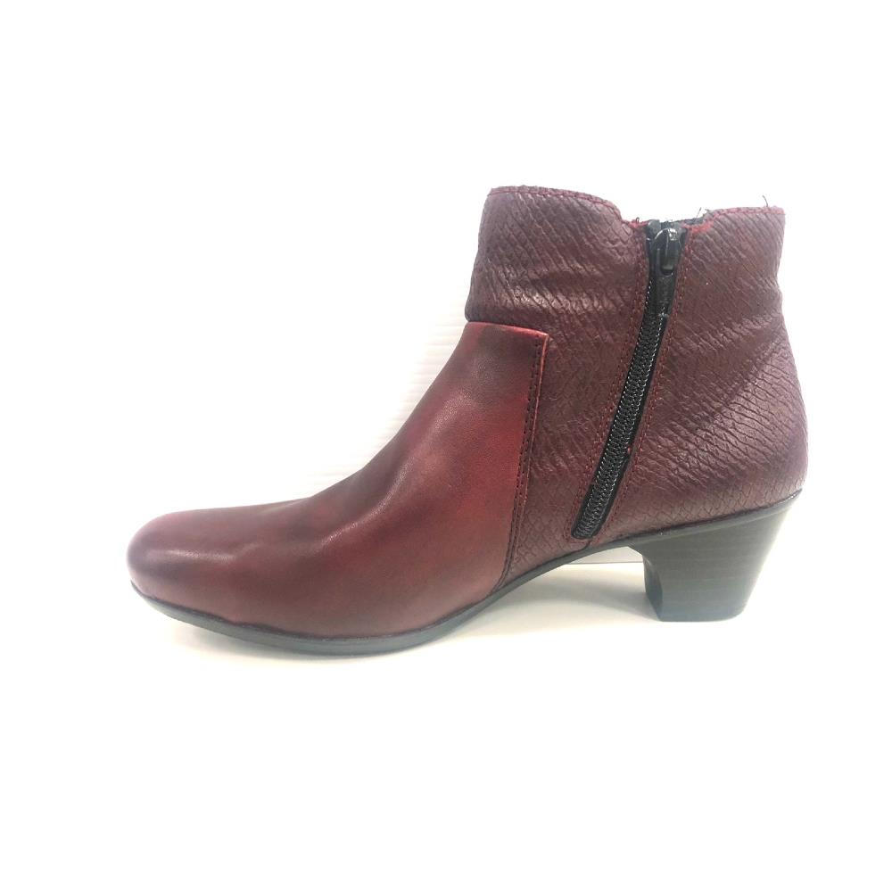 red rieker ankle boots