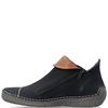 RIEKER WOMENS ZIP ANKLE BOOT - BLACK