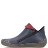 RIEKER WOMENS ZIP ANKLE BOOT - BLUE