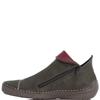 RIEKER WOMENS ZIP ANKLE BOOT - GREEN
