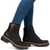 RIEKER WOMENS ZIP ANKLE BOOT - BLACK