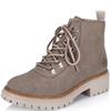 RIEKER WOMENS ZIP LACE ANKLE BOOT - BEIGE
