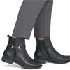 RIEKER WOMENS LEATHER ANKLE BOOT - BLACK