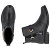 RIEKER WOMENS LEATHER ANKLE BOOT - BLACK