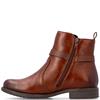 RIEKER WOMENS LEATHER ANKLE BOOT - BROWN