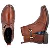 RIEKER WOMENS LEATHER ANKLE BOOT - BROWN