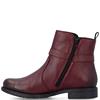 RIEKER WOMENS LEATHER ANKLE BOOT - RED