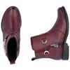 RIEKER WOMENS LEATHER ANKLE BOOT - RED