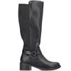 RIEKER WOMENS ZIP HIGH LEG BOOT - BLACK