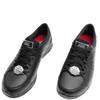 SKECHERS LDS SLIP RESISTANT TIE SHOE - BLACK