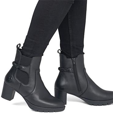 RIEKER WOMENS ANKLE BOOT - BLACK