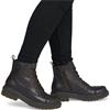RIEKER WOMENS BIKER ZIP ANKLE BOOT - BROWN