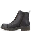 RIEKER WOMENS BIKER ZIP ANKLE BOOT - BROWN