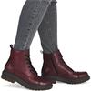 RIEKER WOMENS BIKER ZIP ANKLE BOOT - RED