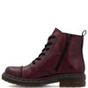 RIEKER WOMENS BIKER ZIP ANKLE BOOT - RED