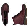RIEKER WOMENS BIKER ZIP ANKLE BOOT - RED