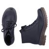 RIEKER WOMENS WARM LINED ANKLE BOOT - BLACK
