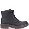 RIEKER WOMENS WARM LINED ANKLE BOOT - BLACK